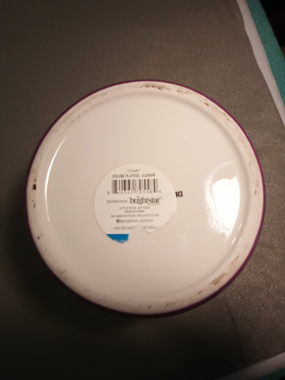 Ceramic Rainbow Ribbed Vase - Multicolor - Picture 3 of 5